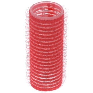 Cling Hook & Loop Hair Perm Curlers - 24mm, Pink, 12/Pack