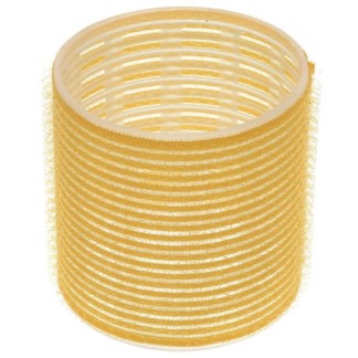 Cling Hook & Loop Hair Perm Curlers - 65mm, Yellow, 6/Pack