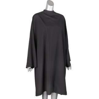 Salon Cape Black Microfiber with Sleeves, Hook & Loop