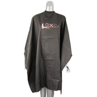 Salon Cape Black & Pink Love with Salon Tools, Waterproof Polyester, Studs