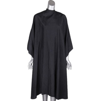 Salon Cape Black Crinkle, Nylon, Hook & Loop