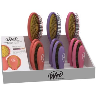 WetBrush Pop & Fold Neon Full Size Detangler Display: 9 Brushes