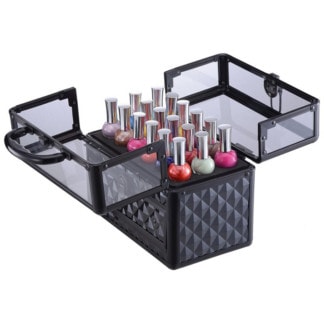 Beauty Nail Artist Case with Insert, Black, Empty