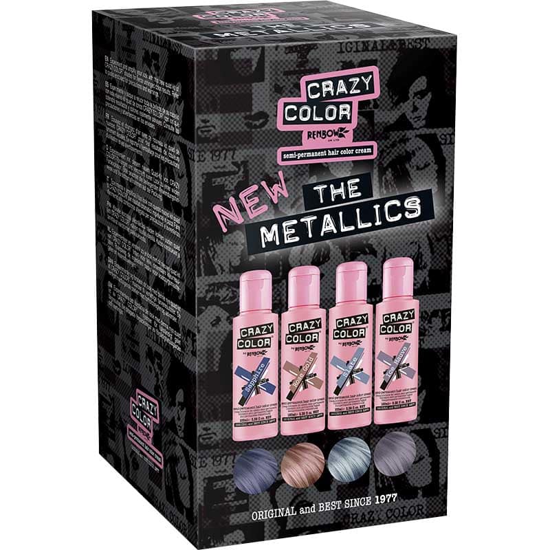 Crazy Color Metallics Semi-Permanent Hair Colour Quad Kit