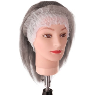 Disposable Non-Woven Stretch Headbands, White, 50/Pack