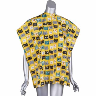 Kids Cape Yellow with Cats, Studs