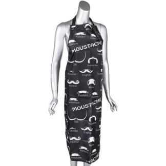 Apron Black & White Barber Moustache Design