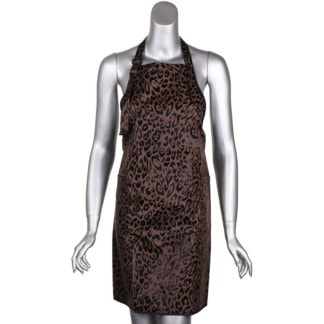 Apron Brown & Black Leopard Pattern