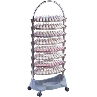 Nail Polish & Manicure Trolley, 8 Shelves for 176 Bottles, Empty