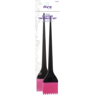 Diane Silicone Tint Brush Set, Black & Pink, 2/Pack