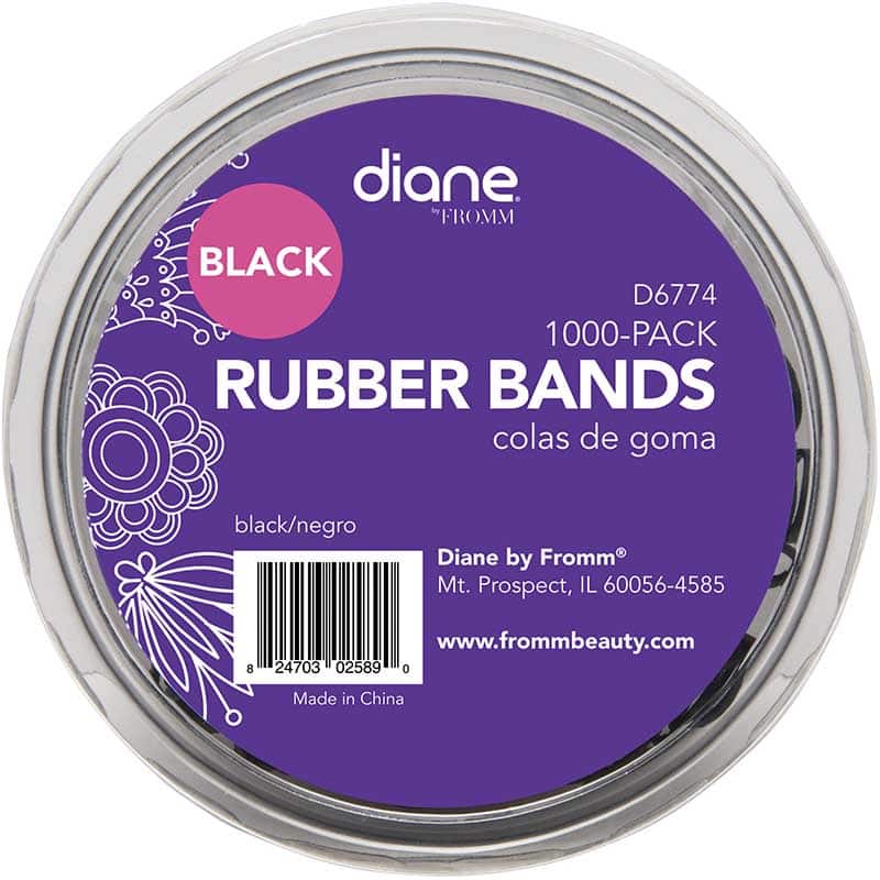 Diane Head & Pony Tail Holders - Rubber Bands Bin, Black - Image 2