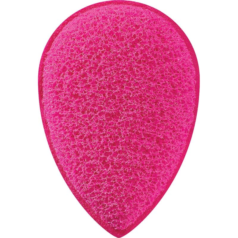 Qosmedix Facial Finger Mitt Exfoliating Sponge, Hot Pink