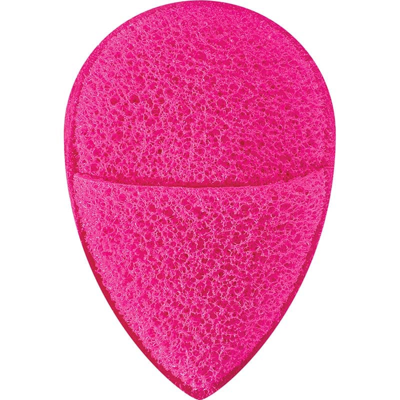 Qosmedix Facial Finger Mitt Exfoliating Sponge, Hot Pink - Image 2