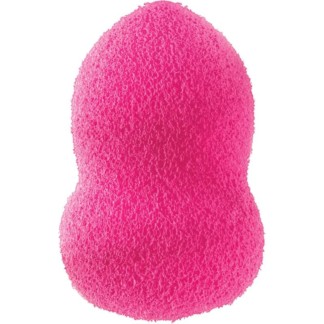 Qosmedix Facial Gentle Exfoliating Oblong Latex-Free Sponge, Hot Pink