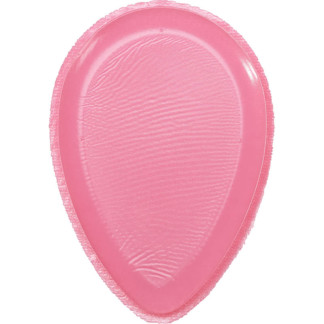 Qosmedix Teardrop Silicone Make-Up Applicator with Flocked Back, Pink
