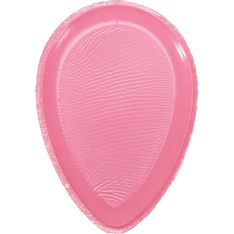 Qosmedix Teardrop Silicone Make-Up Applicator with Flocked Back, Pink