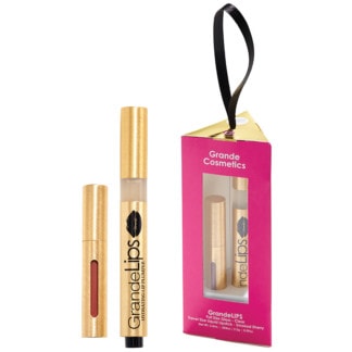 GrandeLIPS Plumping Duo Ornament Kit: GrandeLIPS Hydrating Lip Plumper Clear Gloss & Mini Smoked Sherry