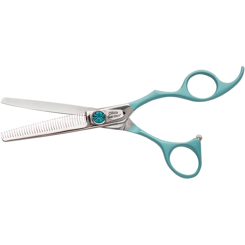 Olivia Garden SilkCut Offset Oasis Collection: Scissor (5.0 inch), Thinner (6.0 inch) & Case - Image 4