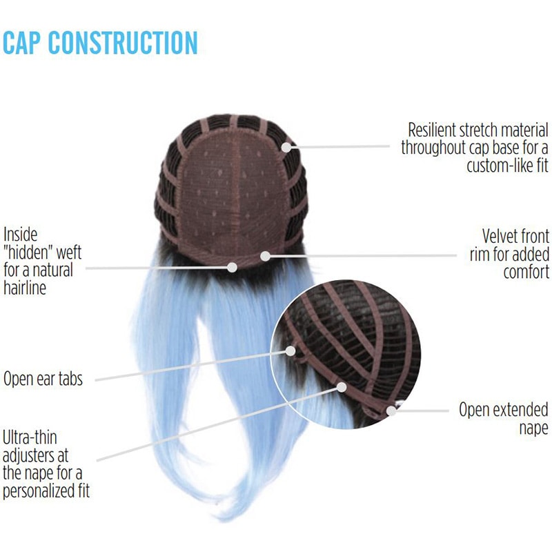 HairUWear Hairdo Wig Fantasy - Out Of The Blue (Rooted, Light Blue) - Image 6