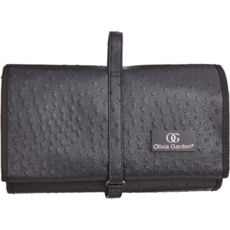 Olivia Garden Stylist Roll-Up Tool Bag for Brushes & Tools, Black, Empty
