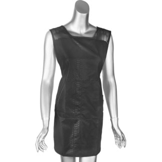 Pinafore Black Snake Skin with Mesh