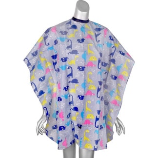 Kids Cape Grey with Dinosaurs, Studs