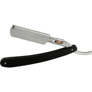 Razor Wooden Folding Handle, Long Blade, Silver