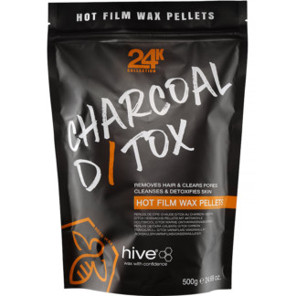 Hive Charcoal D/TOX Hot Film Facial Wax Pellets, 500g