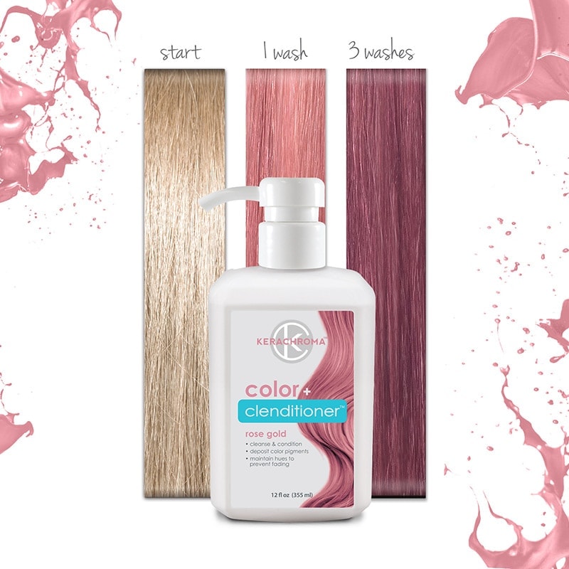 Kerachroma Pastel Color + Clenditioner, Rose Gold - Image 2