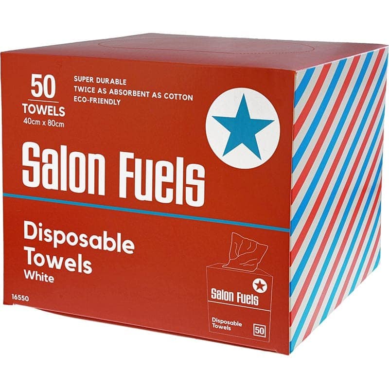 Salon Fuels Disposable Towels, White, 40 x 80cm, 50/Box
