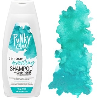 Punky Colour 3-in-1 Color Depositing Shampoo + Conditioner, Tealistic, 250ml