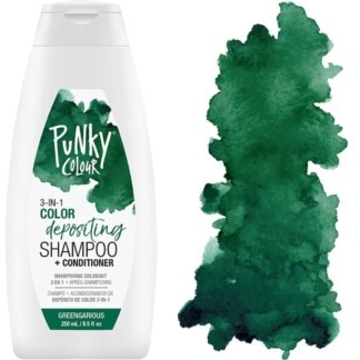 Punky Colour 3-in-1 Color Depositing Shampoo + Conditioner, Greengarious, 250ml