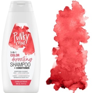 Punky Colour 3-in-1 Color Depositing Shampoo + Conditioner, Coralustrous, 250ml