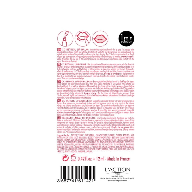 L'Action Paris Restoring Retinol Lip Balm, 12ml - Image 3