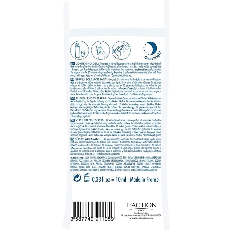 L'Action Paris Dark Spots Lightening Gel, 10ml - Image 3