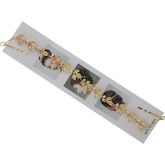 Bridal Headpiece Gold Leaf & Pearl with Pin