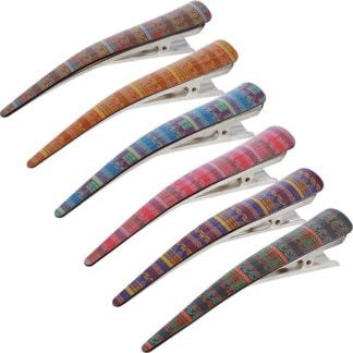 Sectioning Clip, Ethnic Design, Assorted Patterns, Single