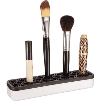 Sina Silicone Make-Up Brush & Beauty Tool Holder, Black, 21 x 5cm, Empty