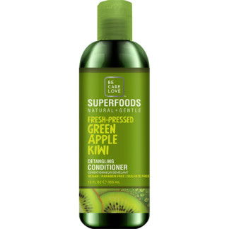 Be Care Love SuperFoods Natural & Gentle Fresh-Pressed Green Apple Kiwi Detangling Conditioner, 355ml