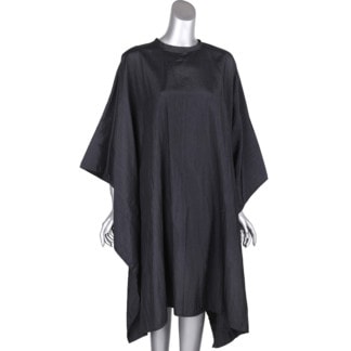 Salon Cape Black Trilobal with Arm Holes, Hooks