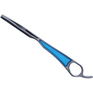 Feather Styling Type Razor, Chrome & Blue Handle