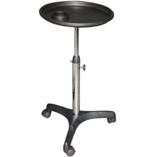 Trolley Tray for Tint Colourist on Wheels, Height-Adjustable, Black