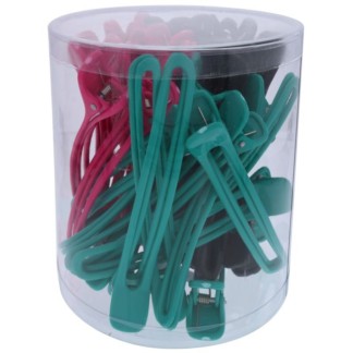 Sectioning Clips Tub, Large, Assorted Colours, 14.5cm, 36/Tub