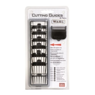 Wahl Hair Clipper Cutting Comb Guides, No's 1-8, 8/Pack, Black