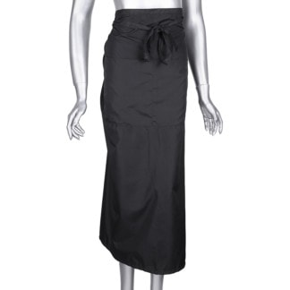 Apron Waist Coverage Black with Fastening Straps