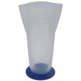 Measuring Cup Plastic, Blue Rubber Base, 250ml
