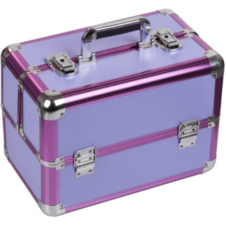 Beauty Aluminium Case, 1 Part, Purple, Empty