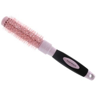 Hairware Black Handle with Pink Bristles Brush, 25mm