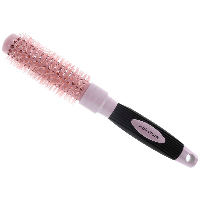 Hairware Black Handle with Pink Bristles Brush, 25mm