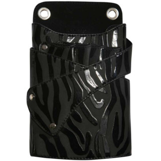 Scissor Pouch Black & Brown Zebra, Empty